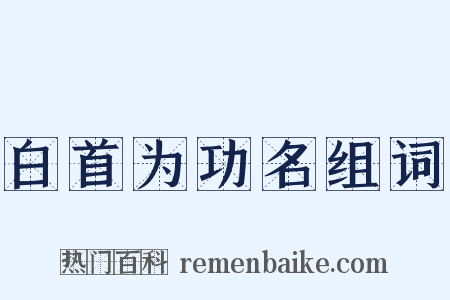 白首为功名组词是什么意思的图片